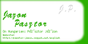jazon pasztor business card
